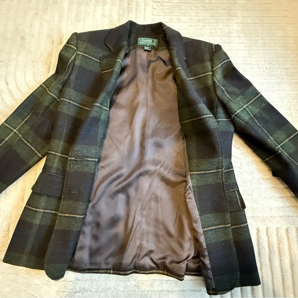 NWT Ralph Lauren Wool Plaid Blazer - Picture 7 of 12